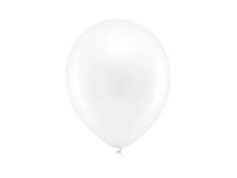 Balony Rainbow 23cm metalizowane, biały (1 op. / 100 szt.)