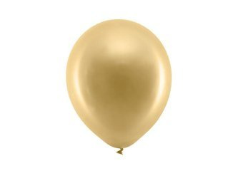 Balony Rainbow 23cm metalizowane, złoty (1 op. / 100 szt.)