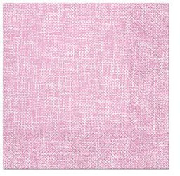 Serwetki Lunch "Struktura Lniana Różowa" 33x33cm