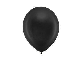 Balony Rainbow 23cm metalizowane, czarny (1 op. / 100 szt.)
