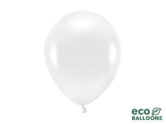 Balony Eco 26cm metalizowane, biały (1 op. / 100 szt.)