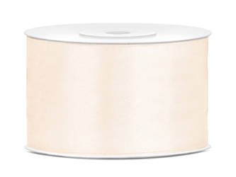 Tasiemka satynowa, j. kremowy, 38mm/25m