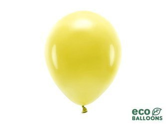 Balony Eco 26cm pastelowe, ciemny żółty (1 op. / 100 szt.)