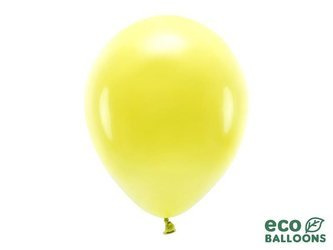 Balony Eco 30cm pastelowe, żółty (1 op. / 10 szt.)