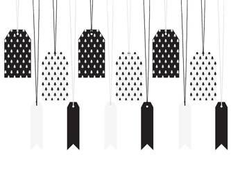 Zawieszki do prezentów Choinki (1 op. / 12 szt.)