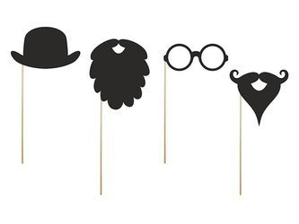 Karteczki na patyczku Dżentelmen (1 op. / 4 szt.)