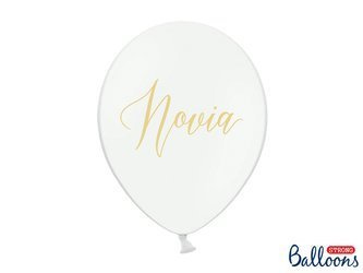 Balony 30cm, Novia, Pastel Pure White (1 op. / 50 szt.)