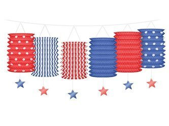 Girlanda z lampionami, mix, 3,6m