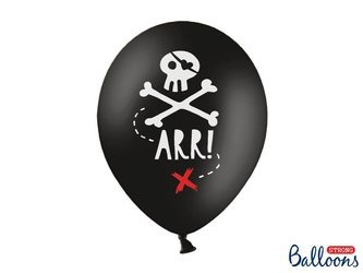 Balony 30cm, Piraci, Pastel Black (1 op. / 50 szt.)