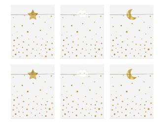 Torebki na słodycze Little Star, 13x14cm (1 op. / 6 szt.)