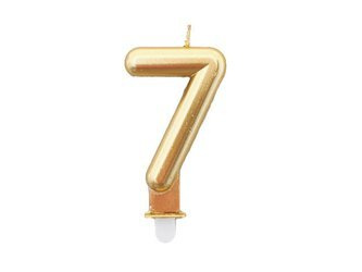Świeczka urodzinowa złota cyfra 7