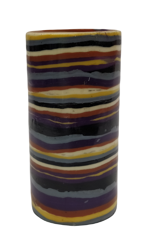 Świeca pieńkowa ozdobna mozaika pasy