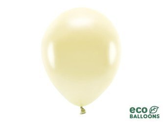 Balony Eco 30cm metalizowane, słomkowy (1 op. / 100 szt.)