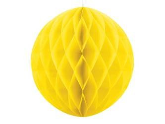 Kula bibułowa, żółty, 20cm