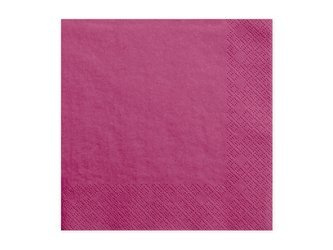 Serwetki trójwarstwowe, c. różowy, 33x33cm (1 op. / 20 szt.)