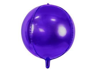 Balon foliowy Kula, 40cm, fioletowy
