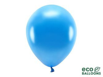 Balony Eco 30cm metalizowane, niebieski (1 op. / 100 szt.)