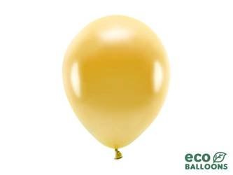 Balony Eco 26cm metalizowane, złoty (1 op. / 10 szt.)