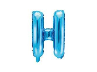 Balon foliowy Litera "H", 35cm, niebieski