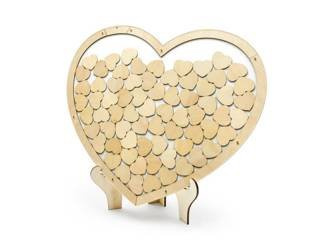 Drewniana księga gości - Serce, 44x37,5cm