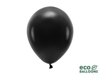 Balony Eco 26cm pastelowe, czarny (1 op. / 10 szt.)
