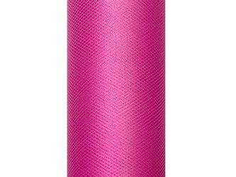 Tiul gładki, fuksja, 0,08 x 20m