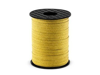 Wstążka plastikowa, złoty, 5mm/225m