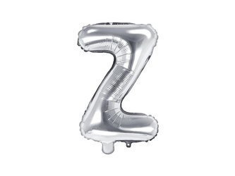 Balon foliowy Litera "Z", 35cm, srebrny