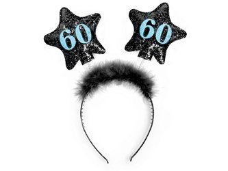 Opaska z gwiazdkami 60, czarny