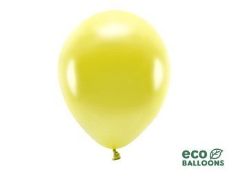 Balony Eco 30cm metalizowane, żółty (1 op. / 100 szt.)