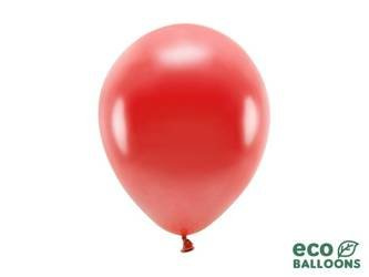 Balony Eco 26cm metalizowane, czerwony (1 op. / 10 szt.)