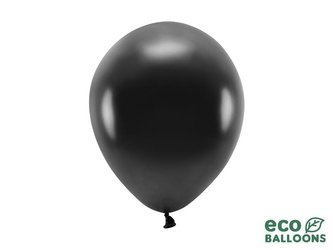 Balony Eco 26cm metalizowane, czarny (1 op. / 10 szt.)