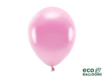 Balony Eco 26cm metalizowane, różowy (1 op. / 10 szt.)