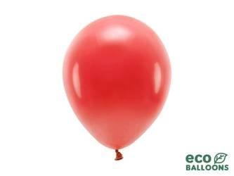 Balony Eco 26cm pastelowe, czerwony (1 op. / 10 szt.)
