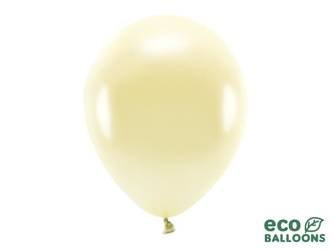 Balony Eco 30cm metalizowane, słomkowy (1 op. / 10 szt.)