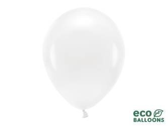 Balony Eco 30cm pastelowe, biały (1 op. / 100 szt.)