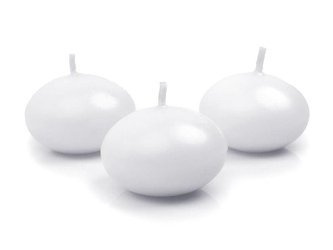 Świeca pływająca matowa, biały, 4cm (1 op. / 50 szt.)