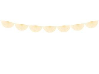 Girlanda bibułowa Rozety, j. kremowy, 3m
