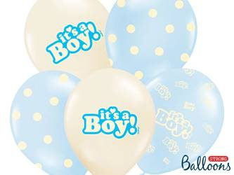Balony 30cm, It's a Boy, Pastel Mix (1 op. / 50 szt.)