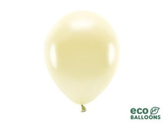 Balony Eco 26cm metalizowane, słomkowy (1 op. / 100 szt.)