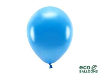 Balony Eco 26cm metalizowane, niebieski (1 op. / 10 szt.)
