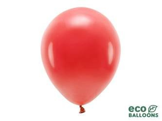 Balony Eco 30cm pastelowe, czerwony (1 op. / 100 szt.)