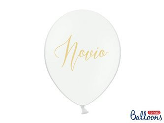 Balony 30cm, Novio, Pastel Pure White (1 op. / 50 szt.)