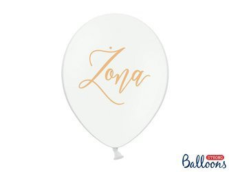 Balony 30cm, Żona, Pastel Pure White (1 op. / 50 szt.)