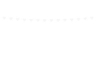 Girlanda Serca, biały, 1,8m