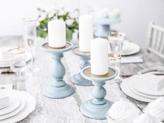 Świeca klubowa matowa, biały, 12 x 6cm (1 op. / 6 szt.)