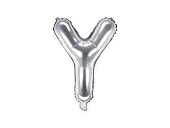 Balon foliowy Litera "Y", 35cm, srebrny