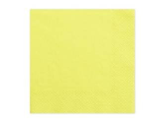 Serwetki trójwarstwowe, żółty, 33x33cm (1 op. / 20 szt.)