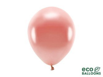 Balony Eco 26cm metalizowane, różowe złoto (1 op. / 10 szt.)