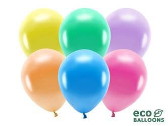 Balony Eco 26cm metalizowane, mix (1 op. / 10 szt.)